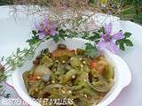 Salade mechouia ou de legumes d’ete grilles