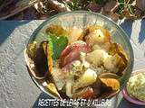 Salade tiede, pommes de terre & morteau, sauce gribiche