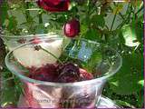 Sorbet a la cerise & mousse a la reglisse