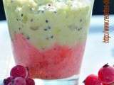 Sorbets aux mures et aux kiwis, tu mixes, tu congeles, c’est pret, plus facile il n’y a pas