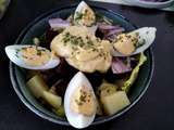 Salade de betterave, pommes de terre et œufs
