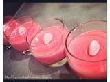 Petits pots de crème fraises tagada pink