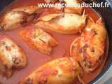 Encornets farcis au riz (calmars - calamars)
