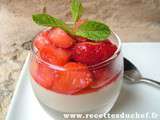 Verrine de pana cotta aux fraises
