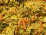 Légumes sautés au curry en lunch box