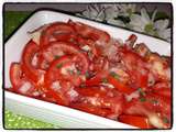 Salade de tomates aux oignons