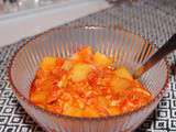 Soupe de tomate, thon et pommes de terre