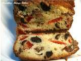 Cake : Cake anchois olives noires et poivrons rouges