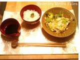 Légère : Poisson blanc à la vapeur (Sakana - No - Kaori - Mushi) et Légumes vinaigrés aux trois couleurs (Sanshoku Sunomono)