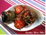 Semoule : Poivrons et tomates farcis à la semoule de couscous et au boeuf