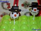 Cake pops Bonhomme de neige