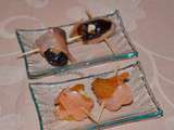 Pruneaux et abricots farcis au foie gras