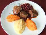 Noisettes de chevreuil sauce aux airelles