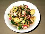 Salade de pommes de terre et maquereaux fumes