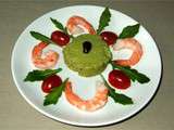 Timbale d’avocat aux crevettes