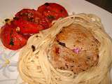 Médaillons de Veau, Tomates et Spaguetti