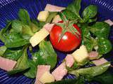 Salade de Doucette au Jambon et Comté