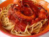 Spaghetti au Poulpe et sauce tomate
