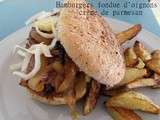 Hamburger au confit d'oignon et crème de parmesan