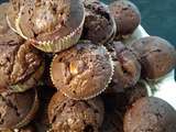 Muffins au chocolat cœur de noix du brésil pralinées