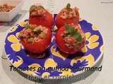 Tomates au quinoa gourmand thon et cornichons