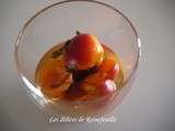 Abricots pochés au basilic