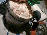 Petites rillettes de Serrano, tomates séchées à l'huile, et fromage frais de chèvre
