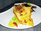 Raie et poireaux à la vinaigrette exotique