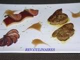 Escalopes de foir gras poêlées ,saveur autour de la figue et combava