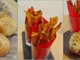 Burger home made et frites de patates douces cajun