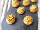 Choux craquelin pistache et framboise