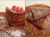 Crêpes tout chocolat au lait de coco et bananes caramélisées