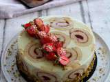 Gâteau Fragola, fraise et pistache
