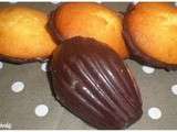 Madeleines à la noix de coco et coque en chocolat (façon Bounty)