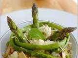 Risotto citronné aux asperges vertes, parfumé à la sauge