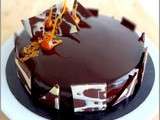 Royal au chocolat et son glaçage miroir au cacao (cap pâtisserie)