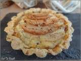 Tartelettes poire, fourme d'Ambert et noix
