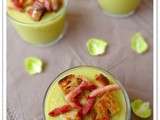 Velouté de chou de Bruxelles, fourme d’Ambert et poire