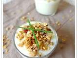 Velouté de choux fleur et son Crumble de fruits secs