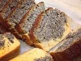 Cake marbré pavot-citron {sans gluten et sans lait}