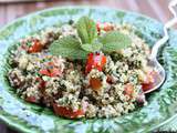Taboulé de quinoa à la menthe et au persil {recette} #IgBas #Vegan