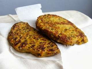 Galettes de patate douce et lentilles vertes
