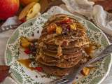 Pancakes aux pommes caramélisées, sarrasin et cannelle (vegan&sans gluten)