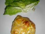 Aumonière de foie gras sur pommes caramelisées