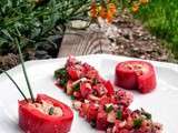 Maki de poivrons et salsa de fraises ~ le jeu des 5 ingrédients par Emeline