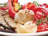 Légumes grillés marinés, mes antipasti
