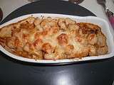 Gratin de petoncles et poireaux au curry