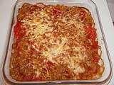 Gratin de riz tomate poivron oignon