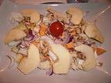 Salade d'endives-pommes-mimolette-noix-pignons