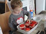 Tomates farcies jambon/mozzarella/riz